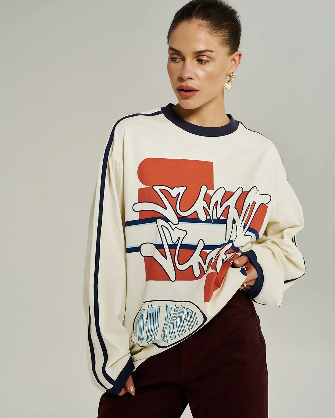 Bleu 55 Long Sleeve Tee - Vintage White - Image 4