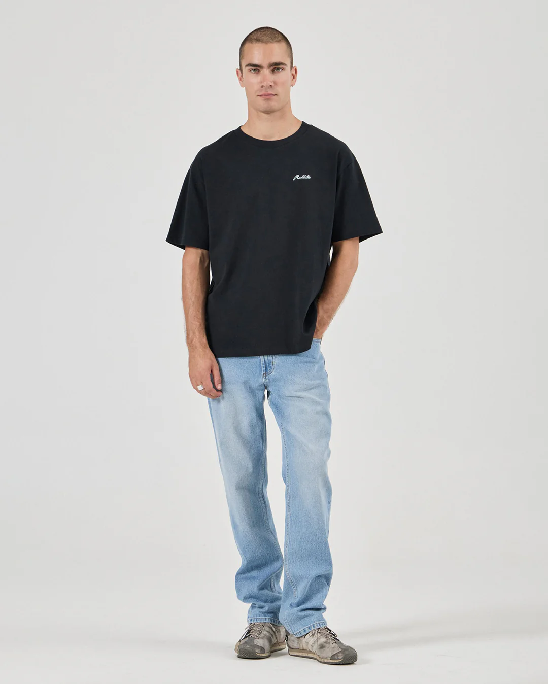 Bronco Stone Blue Denim Jeans - Stone Blue - Image 6