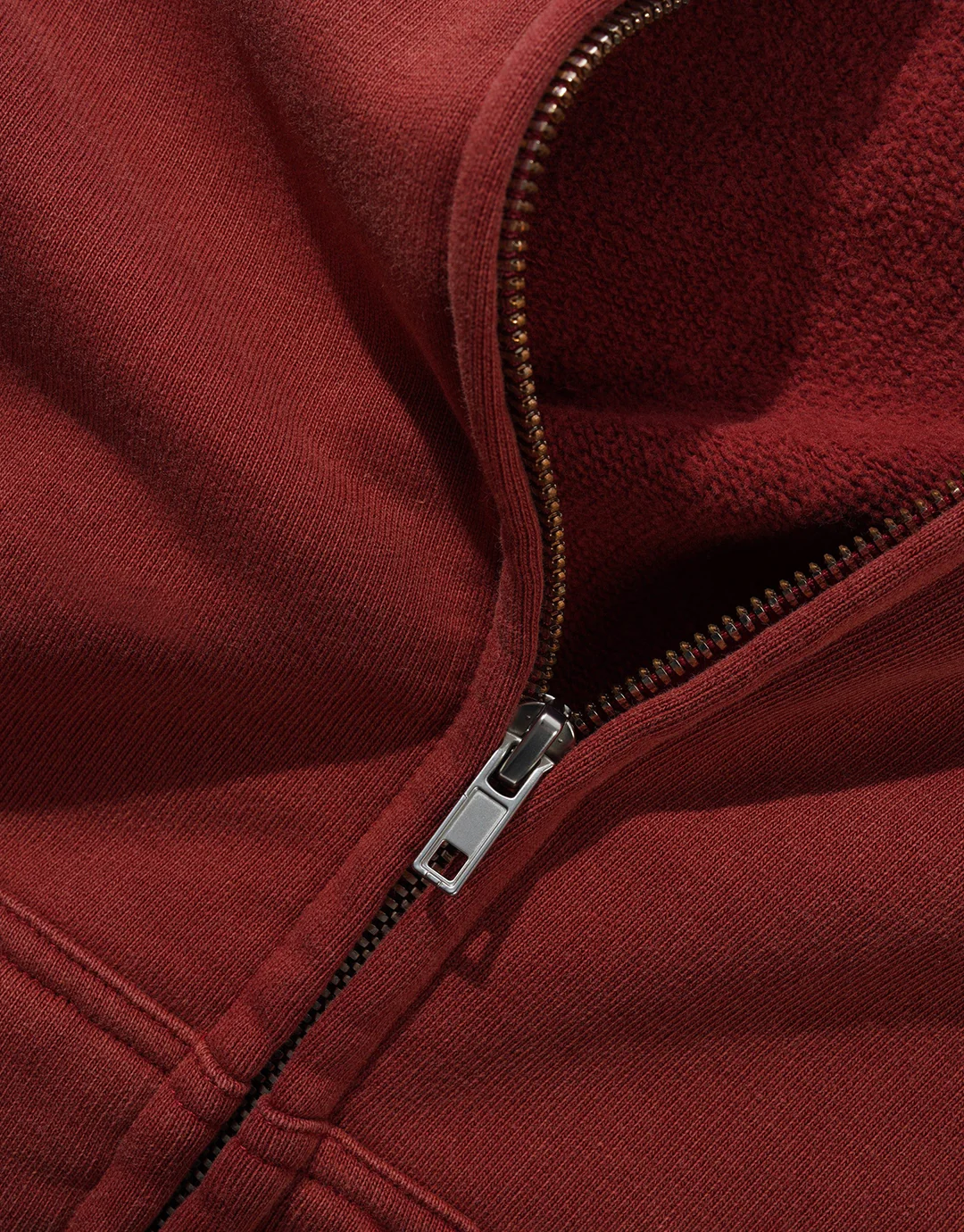 Amplify Zip-Through Hoodie - Washed Russet - Image 5