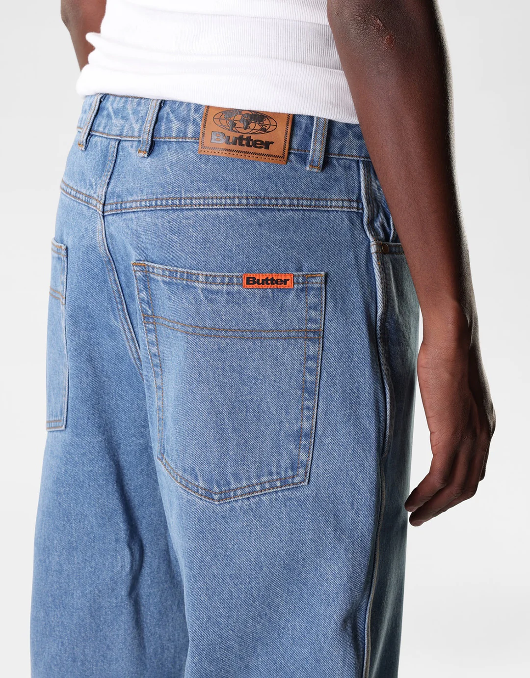 Baggy Denim Jeans - Washed Indigo - Image 3