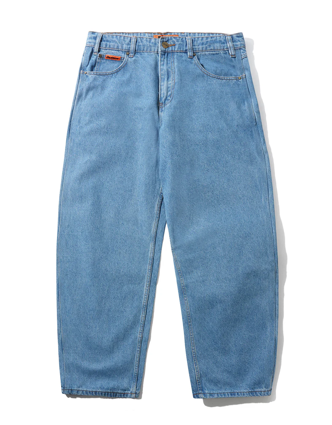 Baggy Denim Jeans - Washed Indigo - Image 4