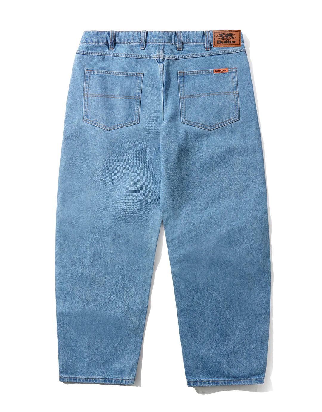 Baggy Denim Jeans - Washed Indigo - Image 5