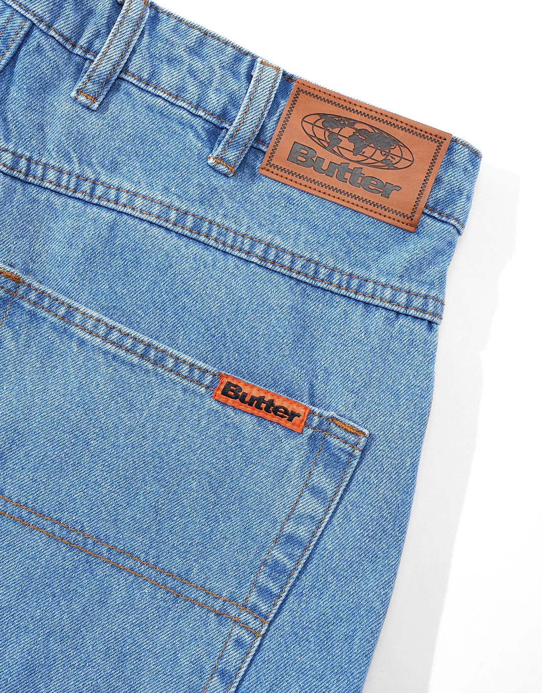 Baggy Denim Jeans - Washed Indigo - Image 7