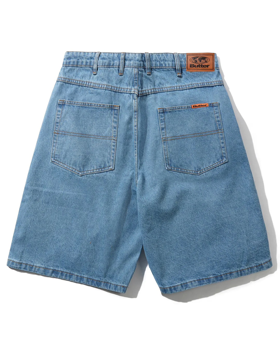 Baggy Denim Shorts - Washed Indigo - Image 5