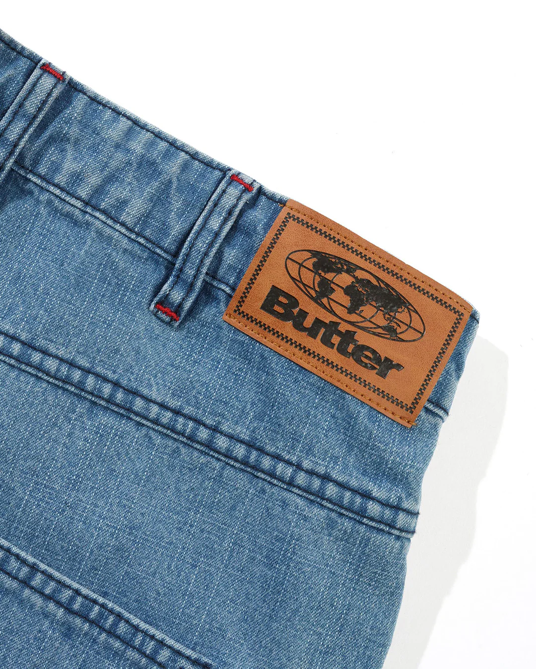 Blotch Denim Shorts - Streaky Blue - Image 5