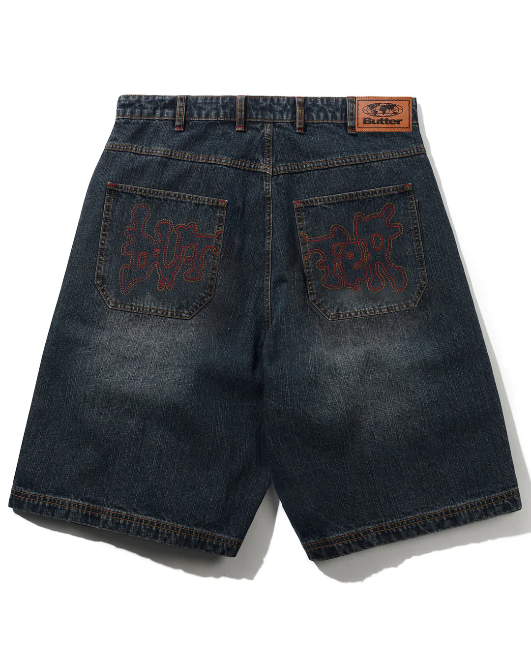Blotch Denim Shorts - Streaky Navy - Image 2
