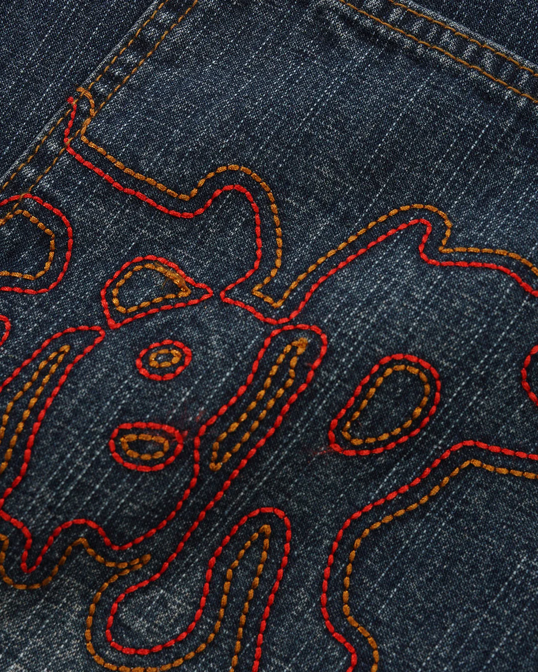 Blotch Denim Shorts - Streaky Navy - Image 3