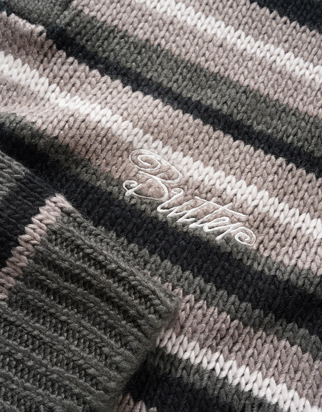 Ombre Stripe Knit Sweater - Black - Image 2