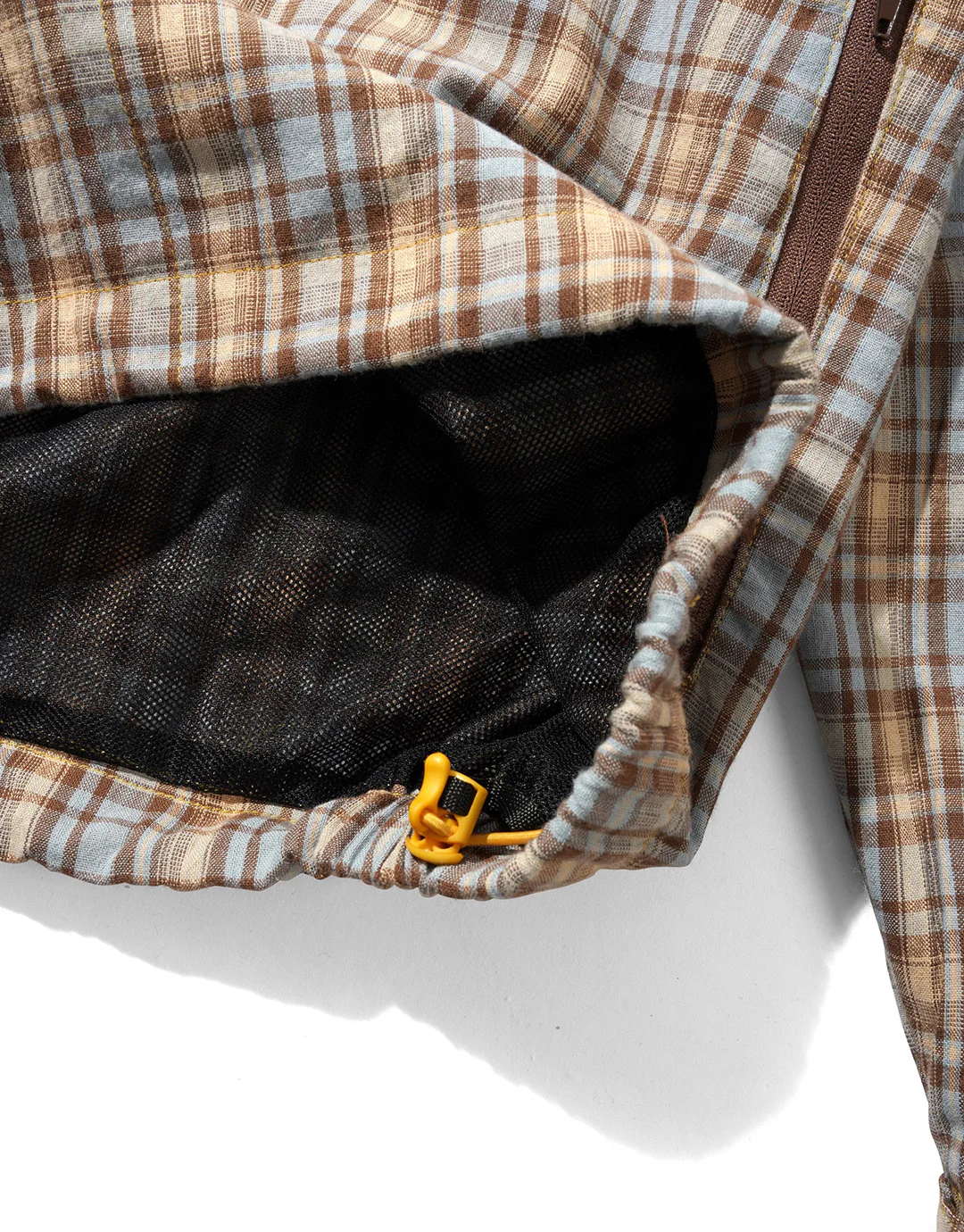 Plaid Equipment Anorak Jacket - Sky / Tan - Image 3