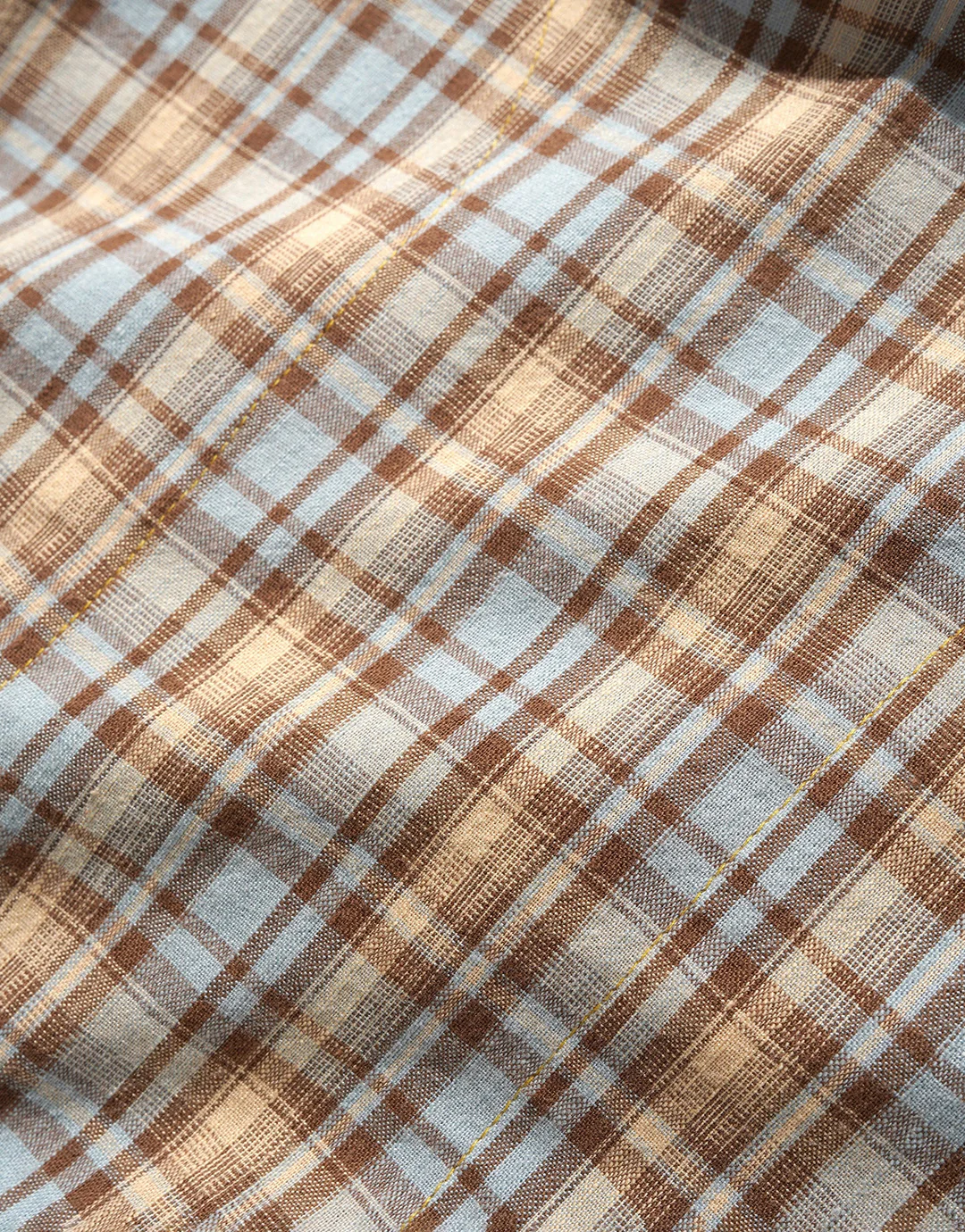 Plaid Equipment Anorak Jacket - Sky / Tan - Image 4