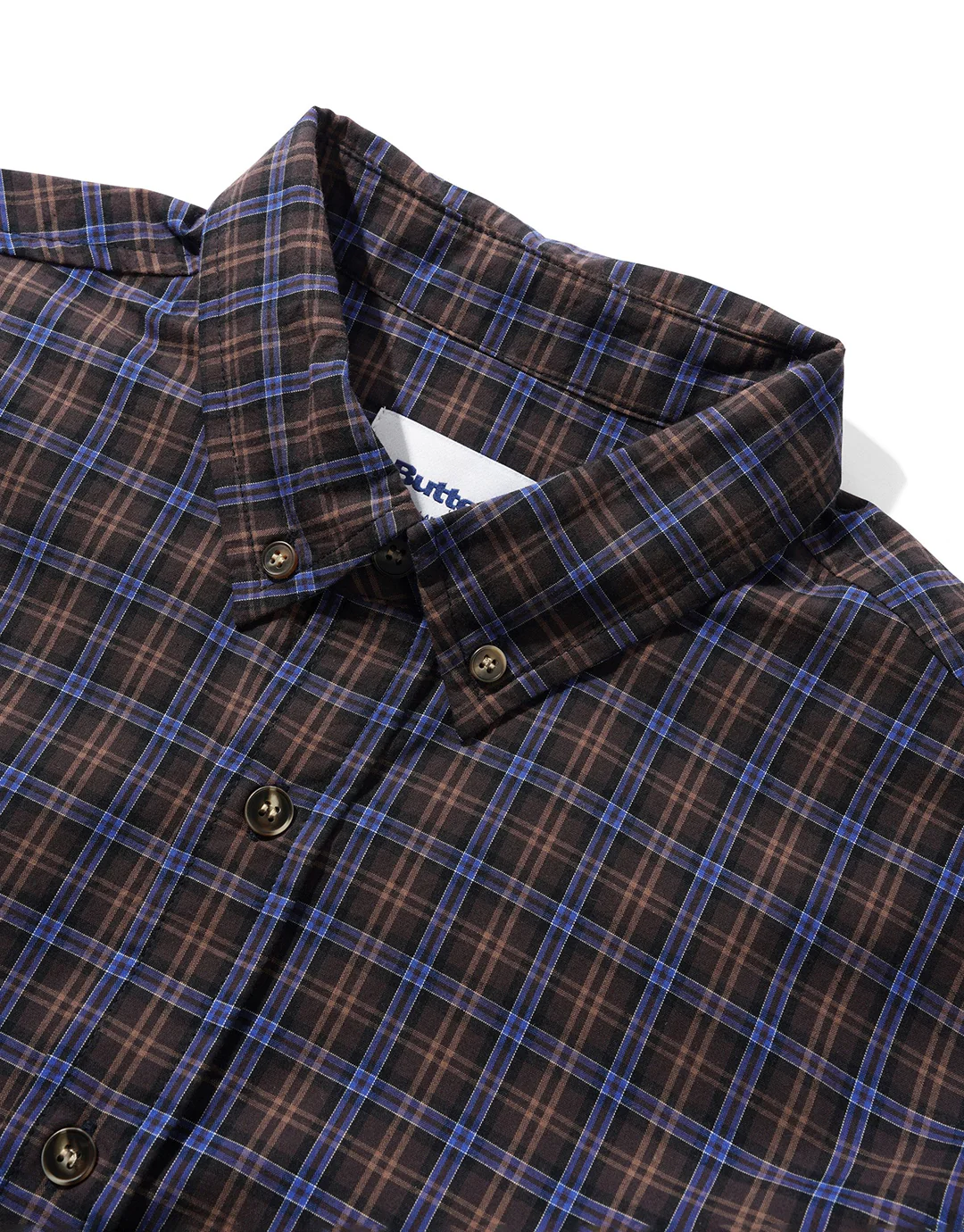 Plaid Shirt - Brown / Cobalt - Image 6