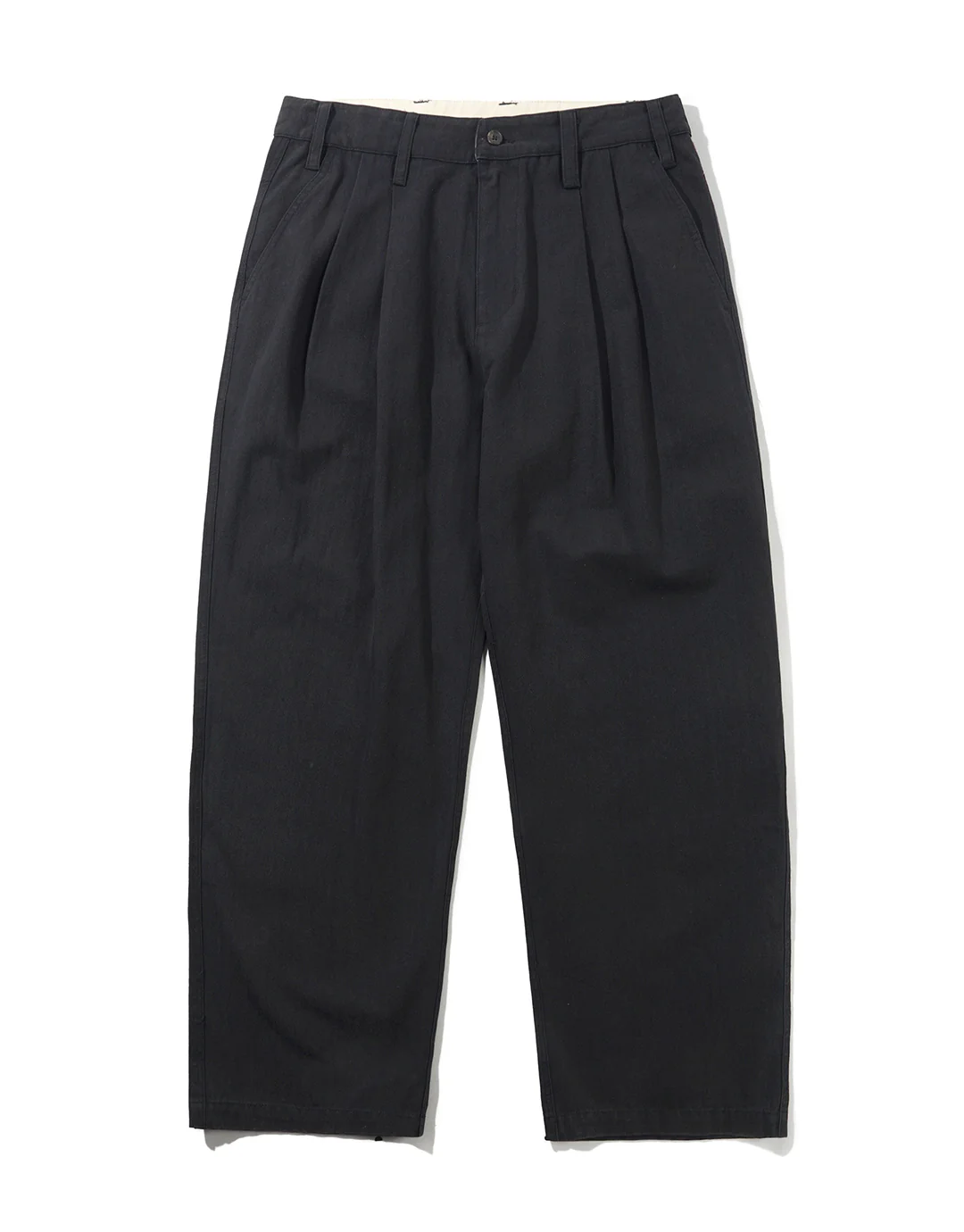 Pleated Trousers - Washed Black