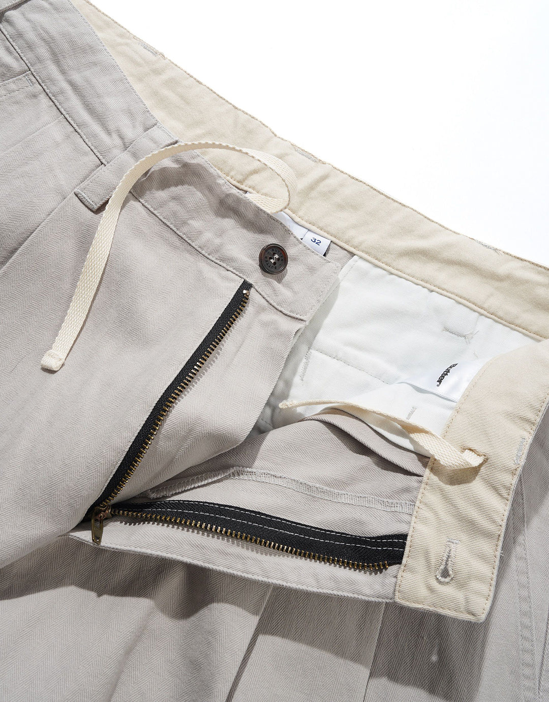 Pleated Trousers - Washed Light Grey - Image 4