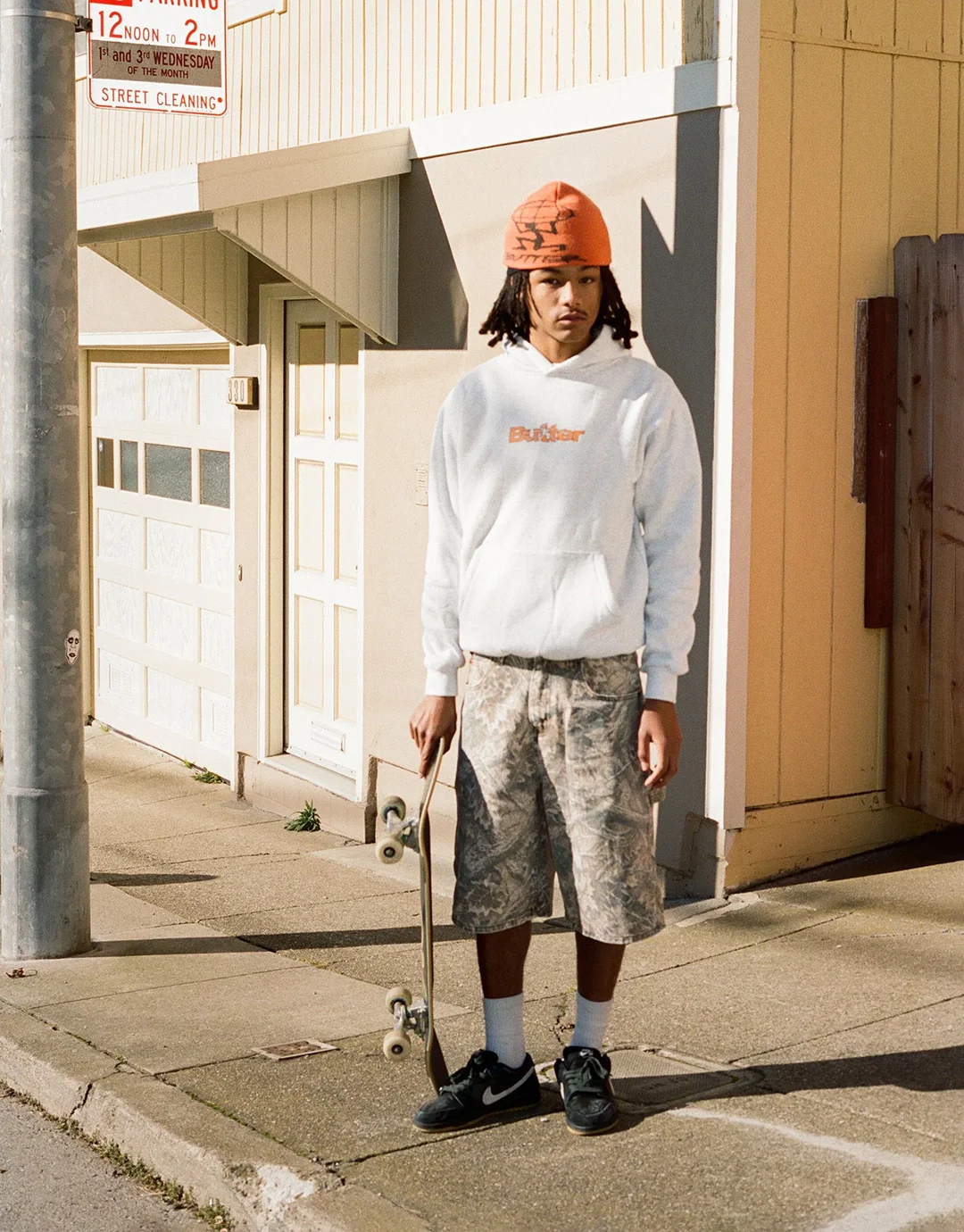 Smashed Logo Pullover Hood - Ash