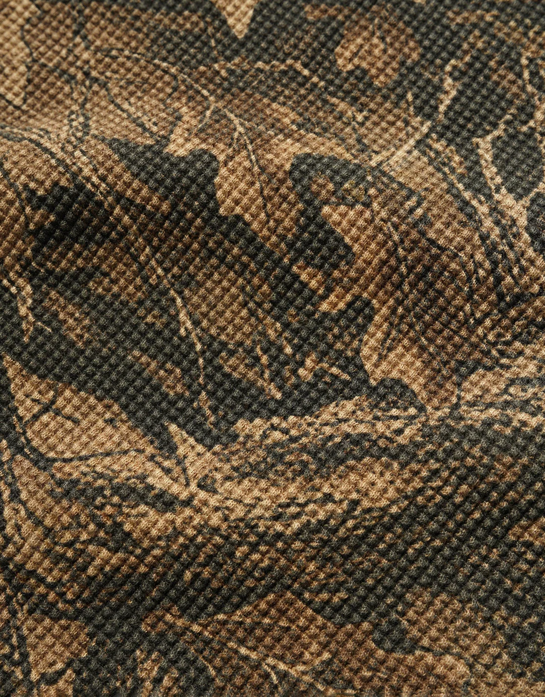Waffle Long Sleeve Top - Forest Camo - Image 2