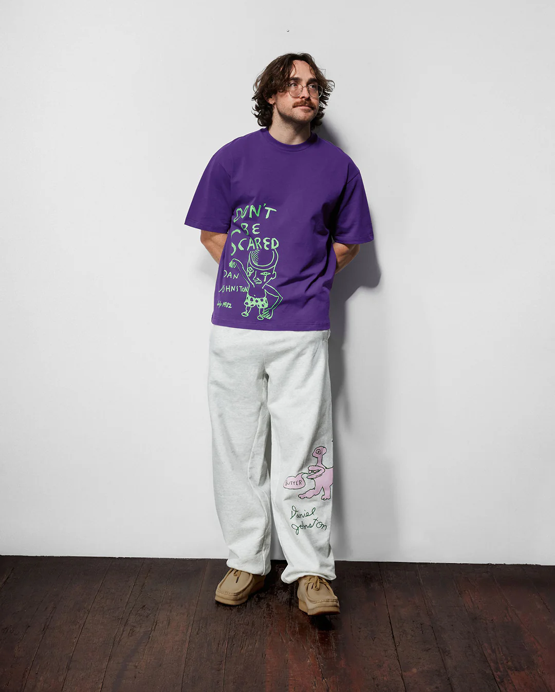 Don't Be Scared Tee - Grape - Image 4