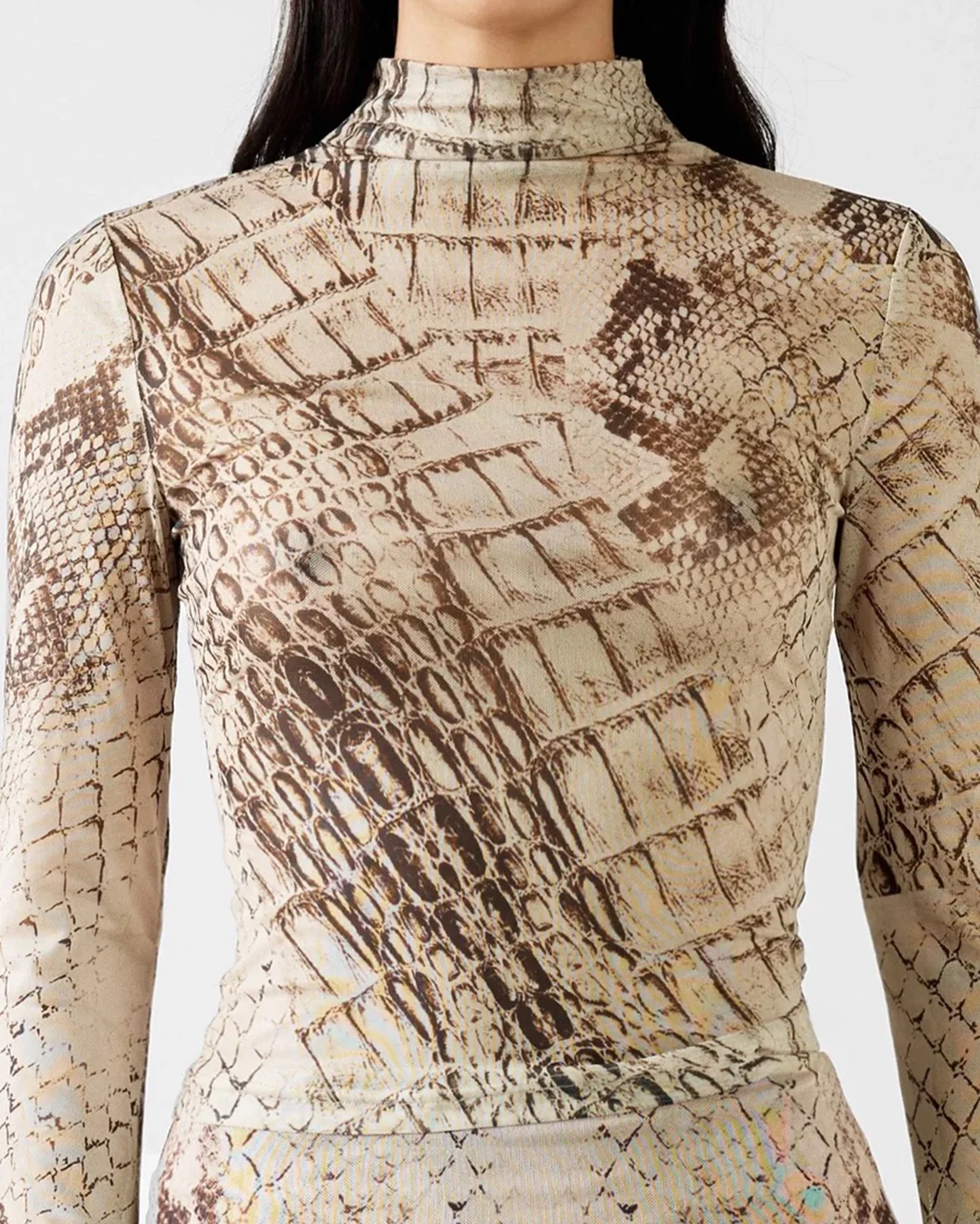 Ellio Long Sleeve Top - Scale Print - Image 3