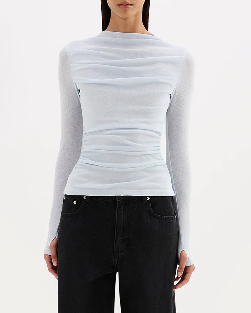 Calista Mesh LS Top - Glacier - Image 3