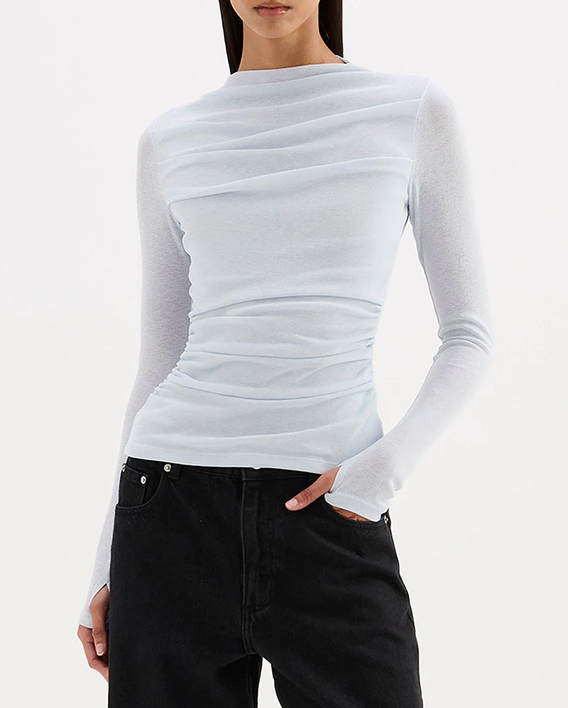 Calista Mesh LS Top - Glacier - Image 6