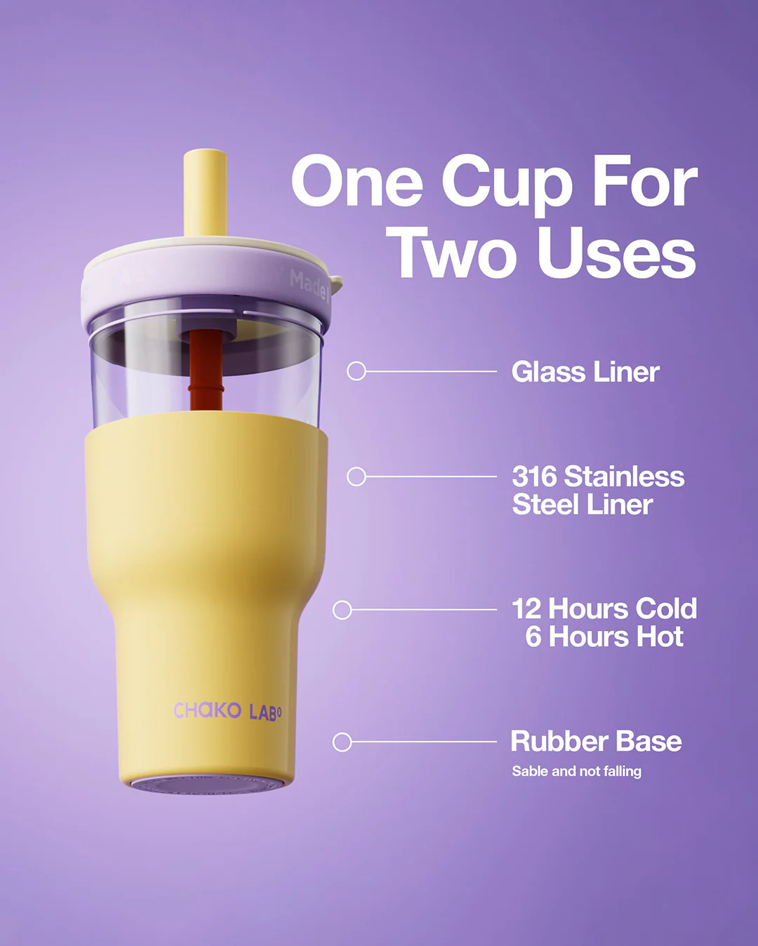 Dual-Layer Tumbler 570ml - Pink/Purple - Image 6