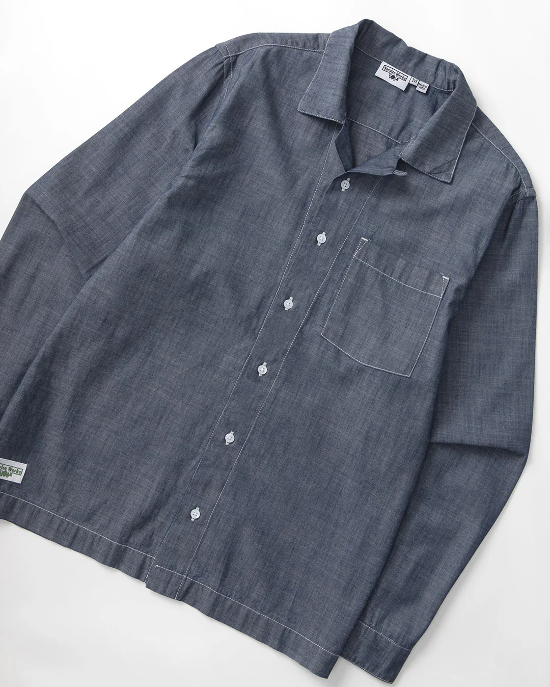 Chambray Resort Shirt - Dark Blue - Image 3
