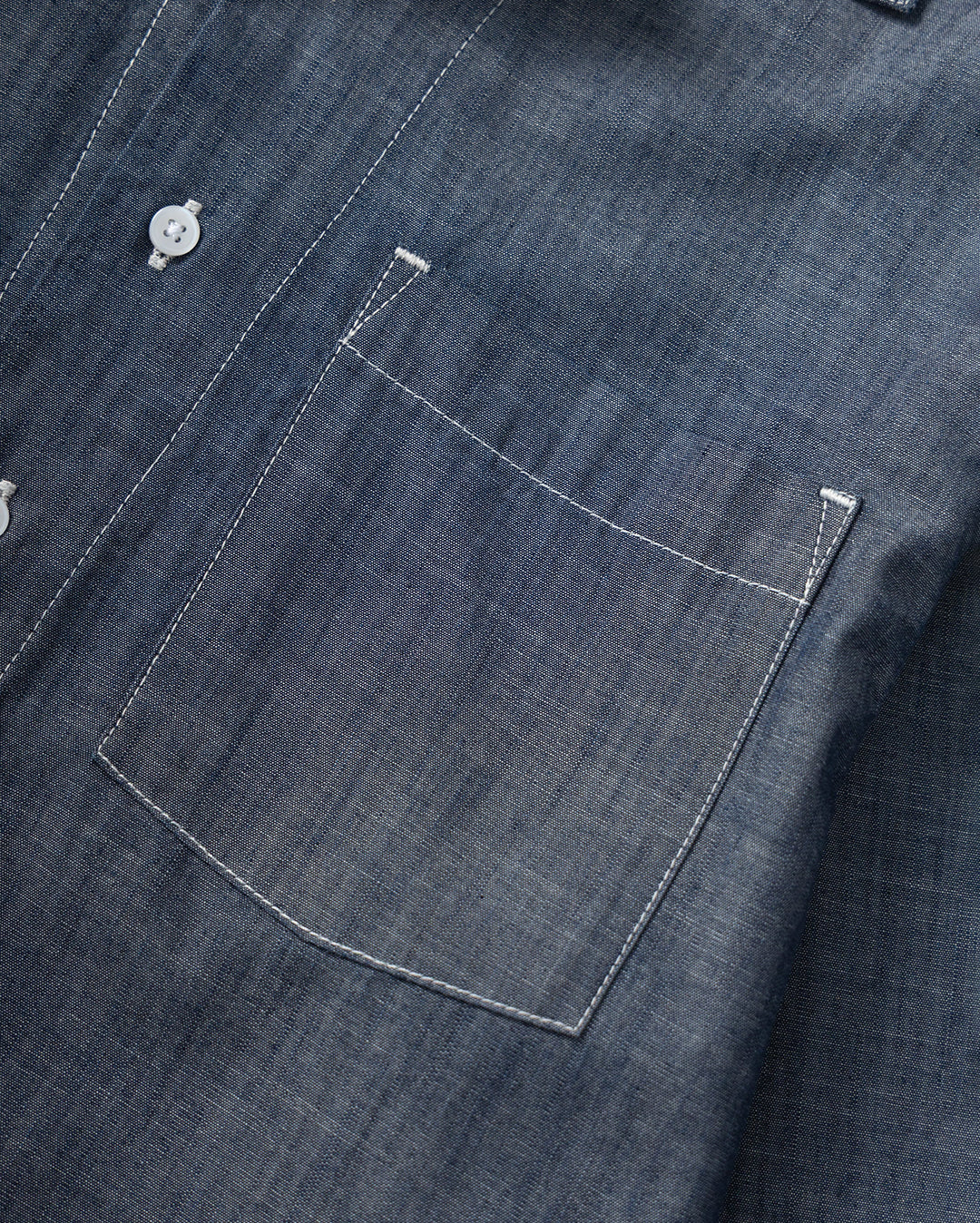 Chambray Resort Shirt - Dark Blue - Image 4