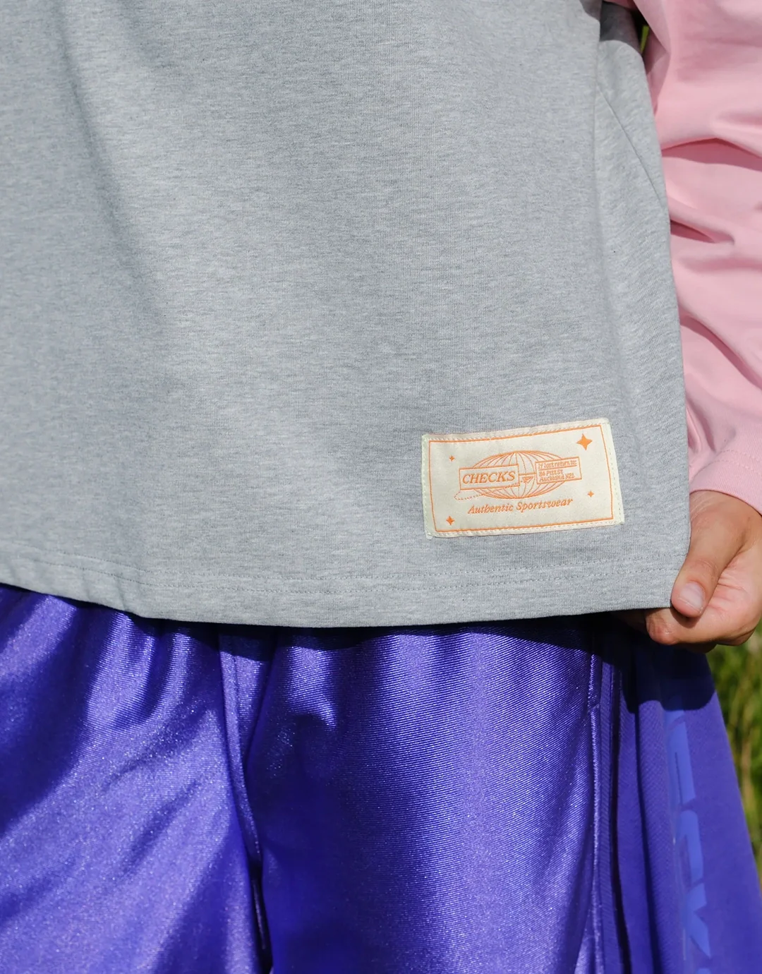 Crew Raglan Jersey - Grey/Pink - Image 4