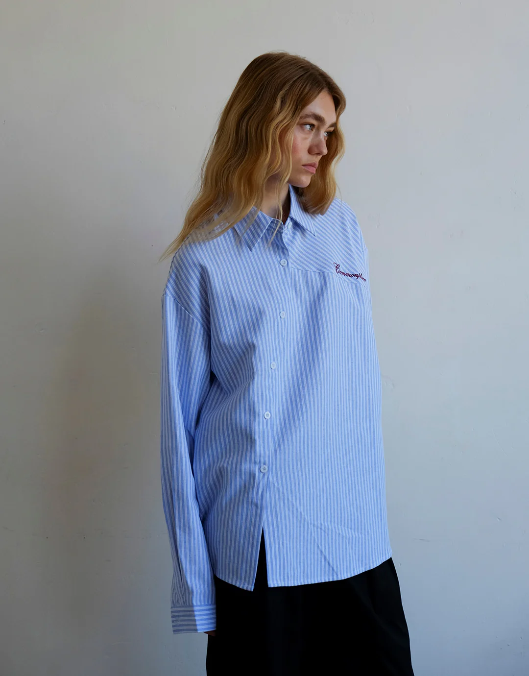 Cortez Shirt - Sky/Maroon Stripe