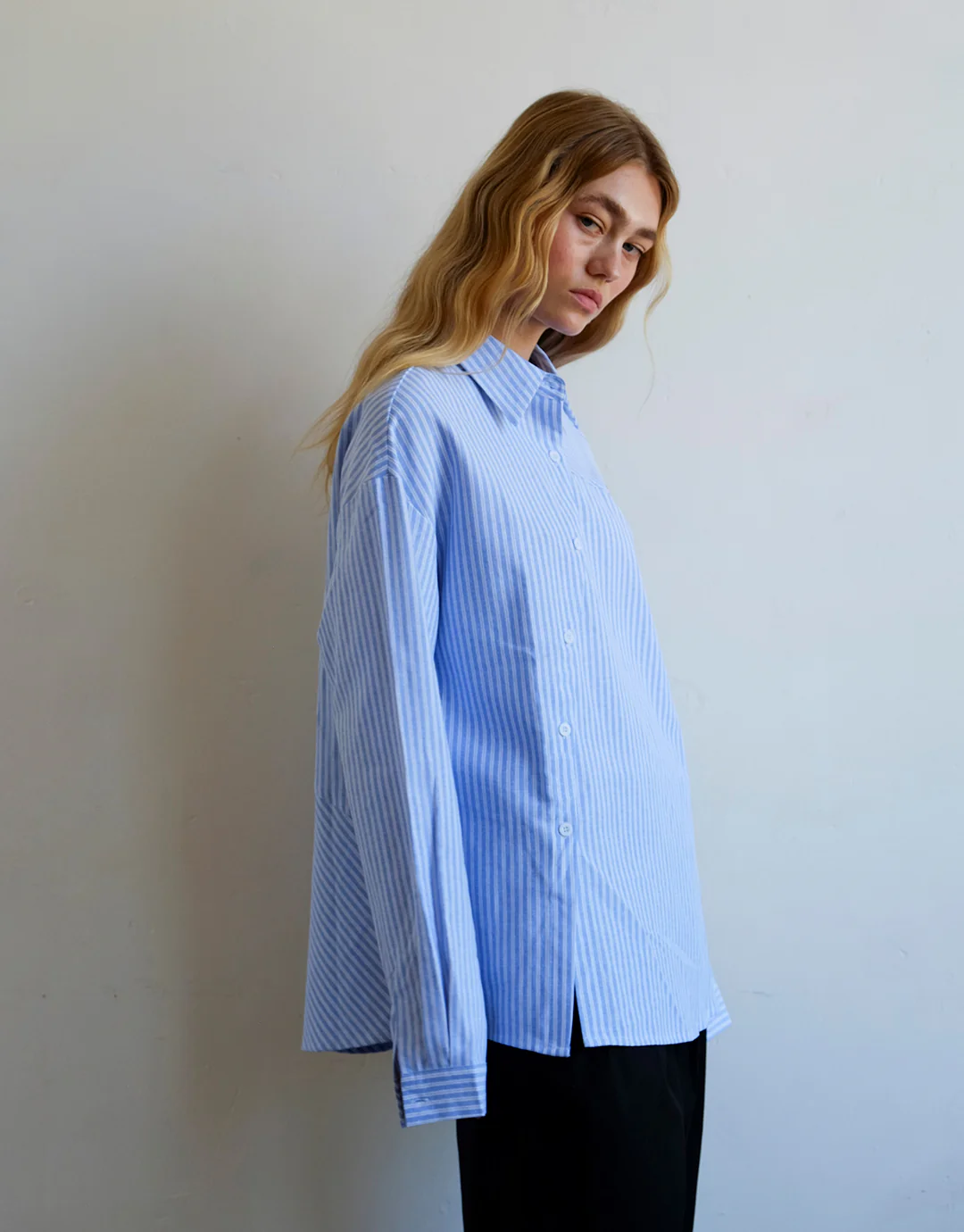 Cortez Shirt - Sky/Maroon Stripe - Image 4