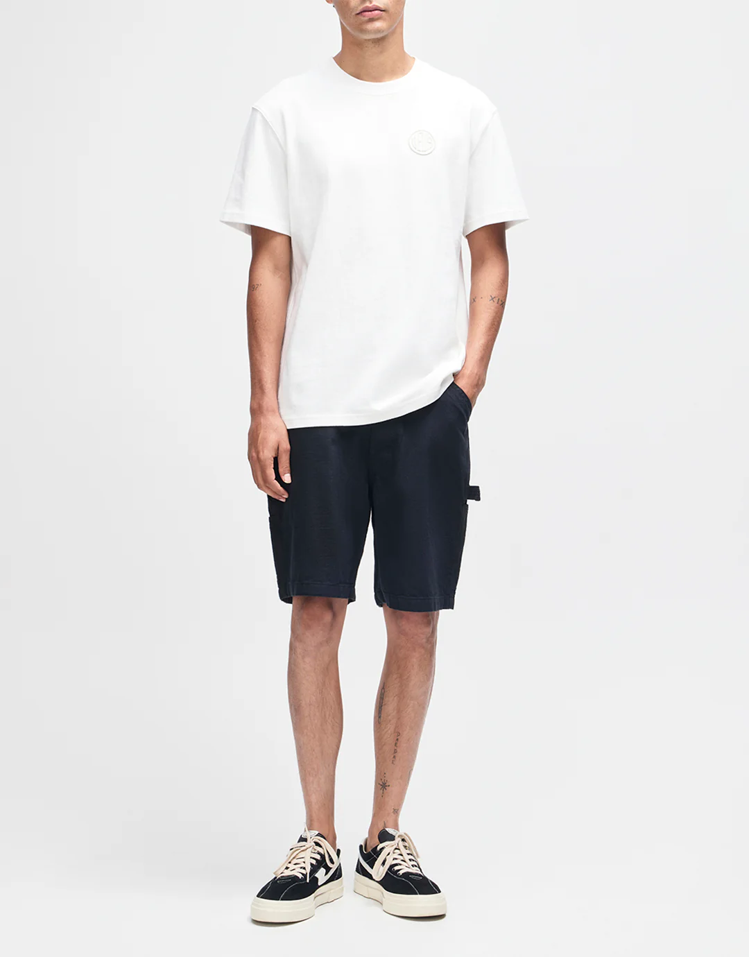Big Fella Chambray Shorts - Black - Image 6