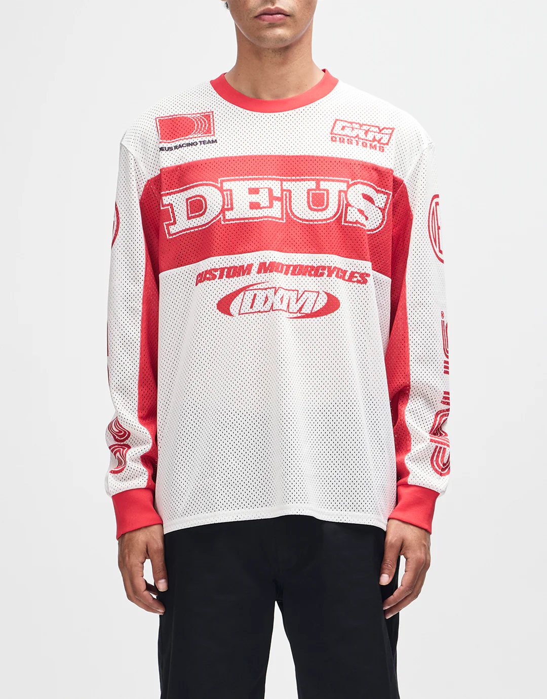 Step Out Moto Jersey - White-Red