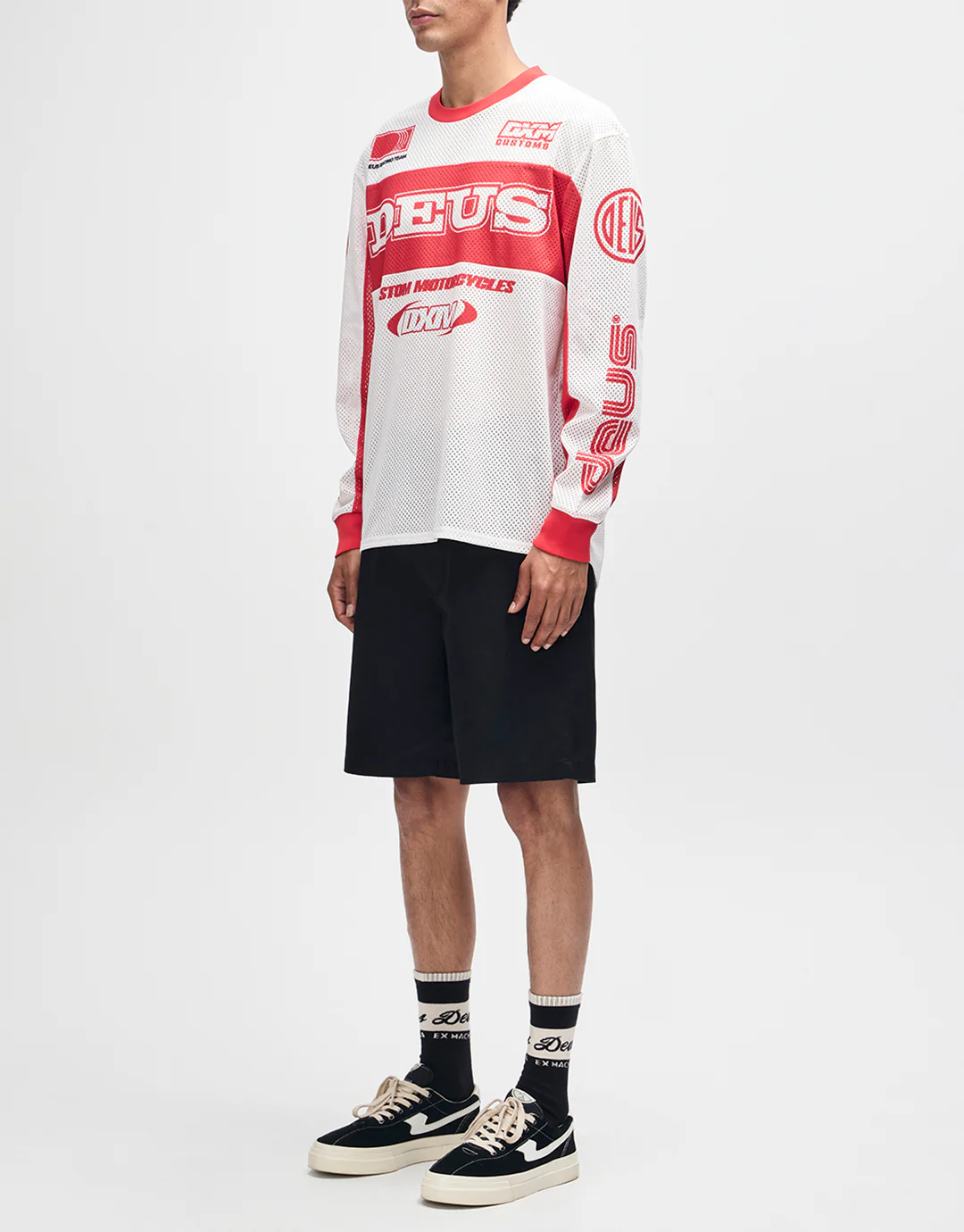 Step Out Moto Jersey - White-Red - Image 3