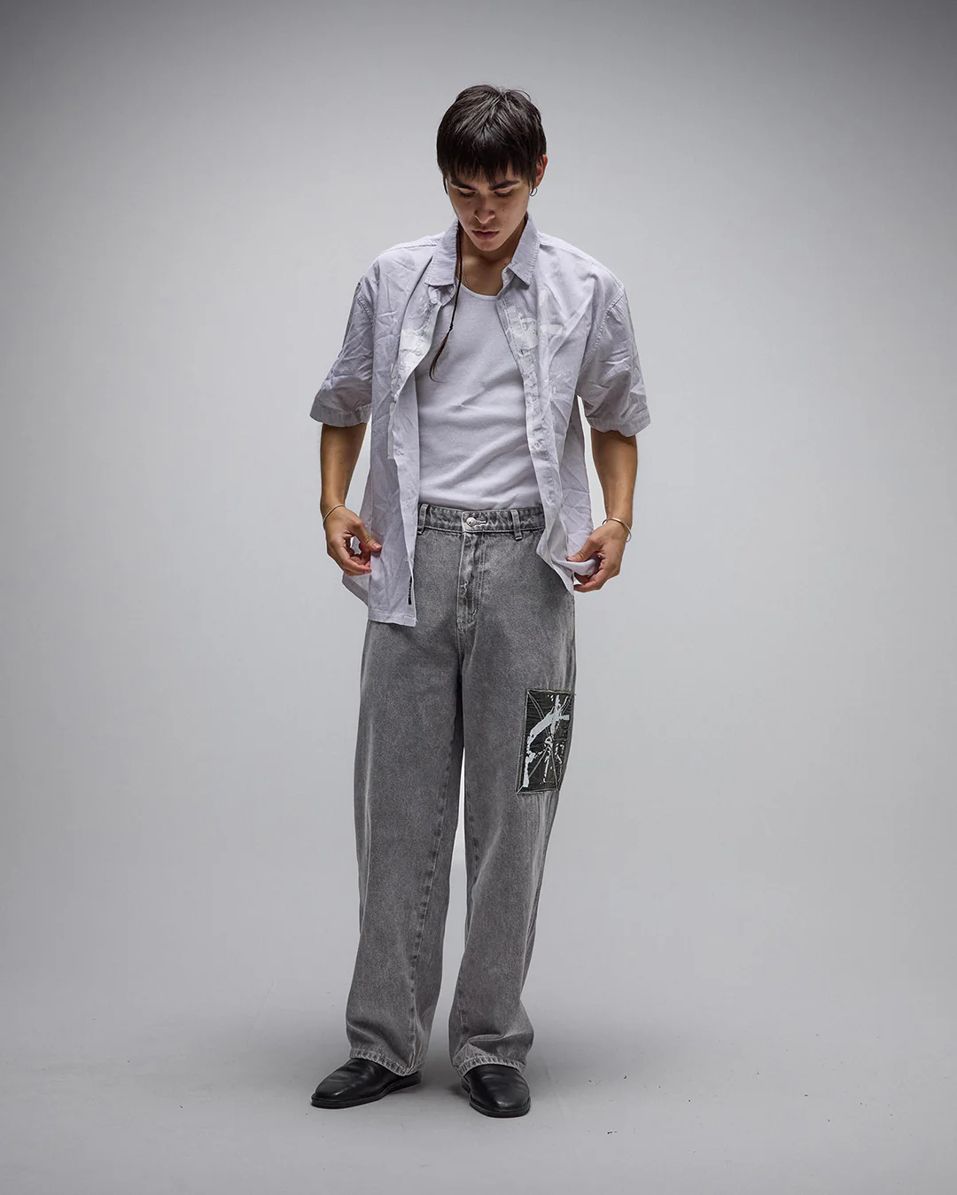 Distend Denim Pant - Washed Grey - Image 10