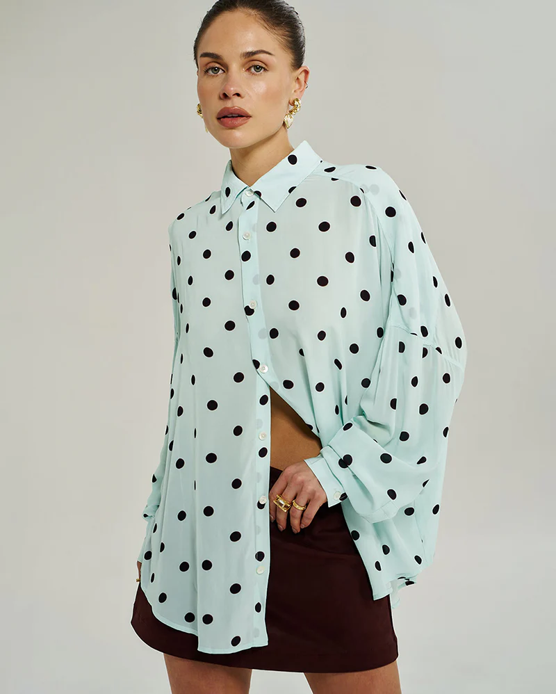 Dotty Long Sleeve Shirt - Pinot Drop - Image 5