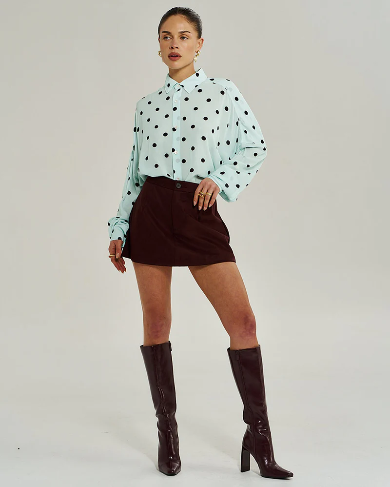 Dotty Long Sleeve Shirt - Pinot Drop - Image 6