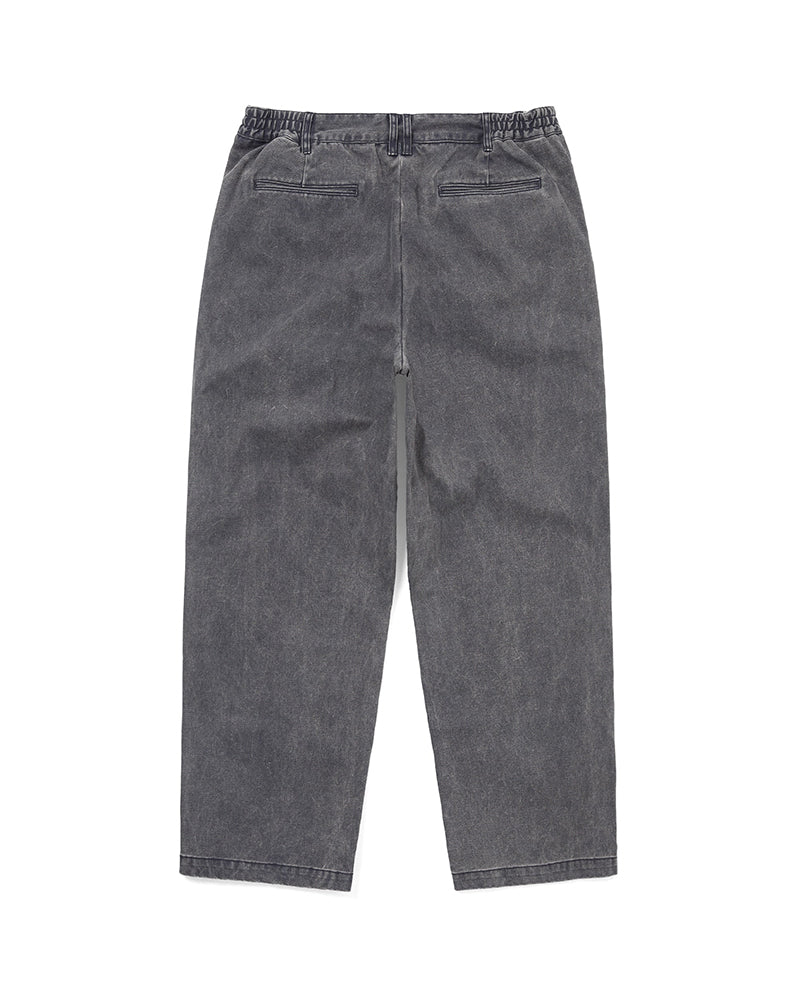 Double Pleated Wide Pant - Navy - Image 4