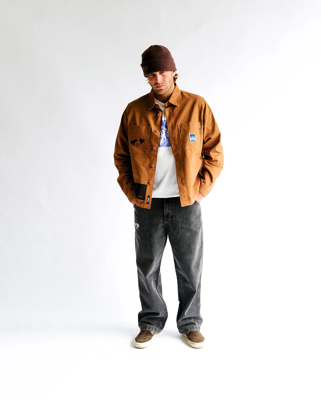 DXD Reynolds Overshirt - Brown - Image 8