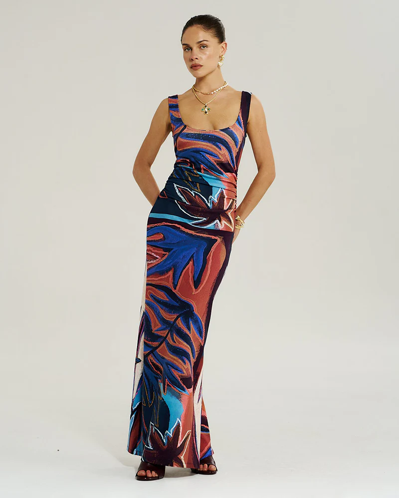 Emma Maxi Dress - Bordeaux - Image 5