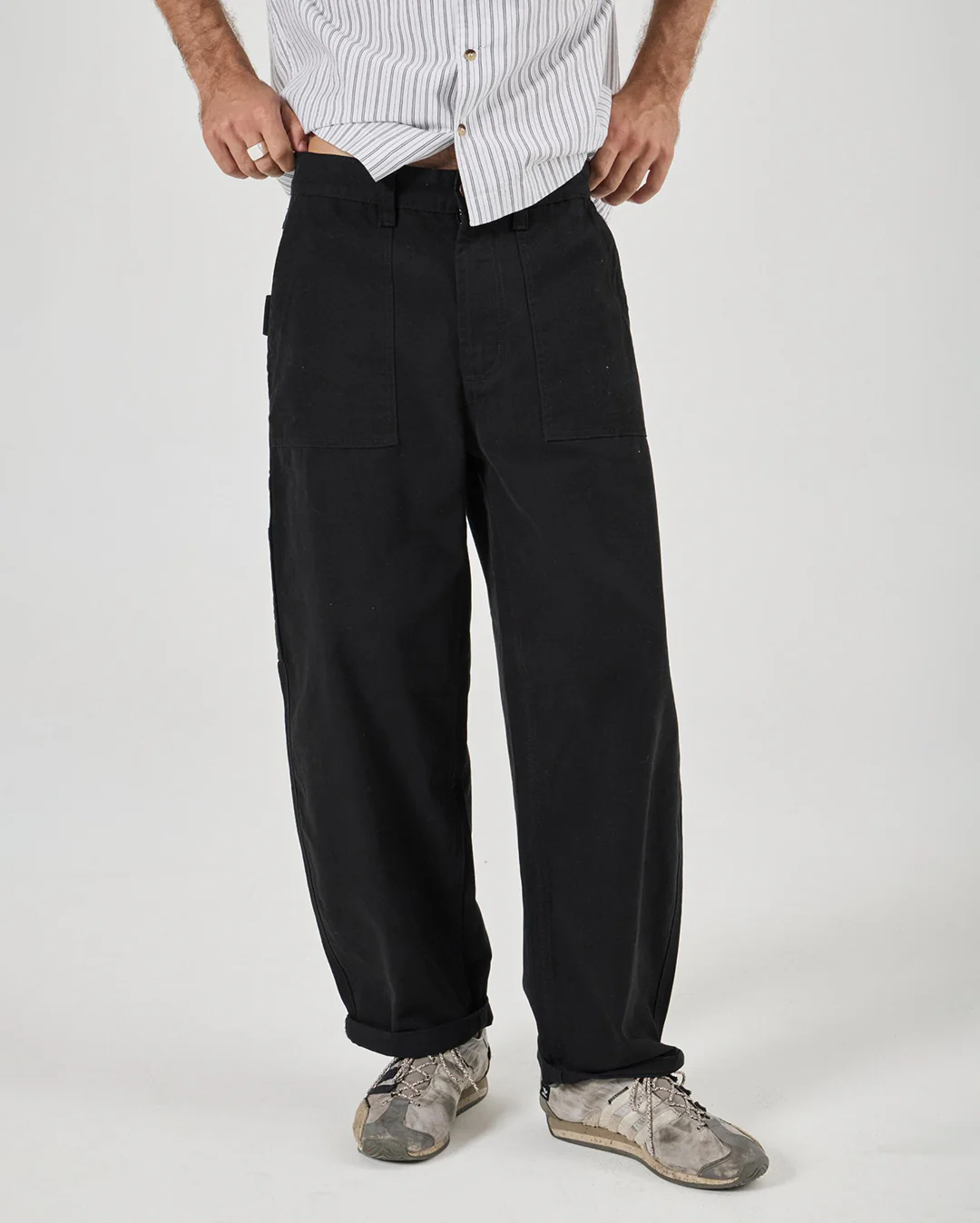 Ezy Barrel Work Canvas Roll Pants - Black