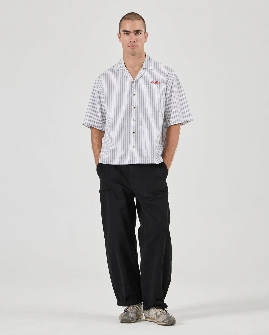 Ezy Barrel Work Canvas Roll Pants - Black - Image 5