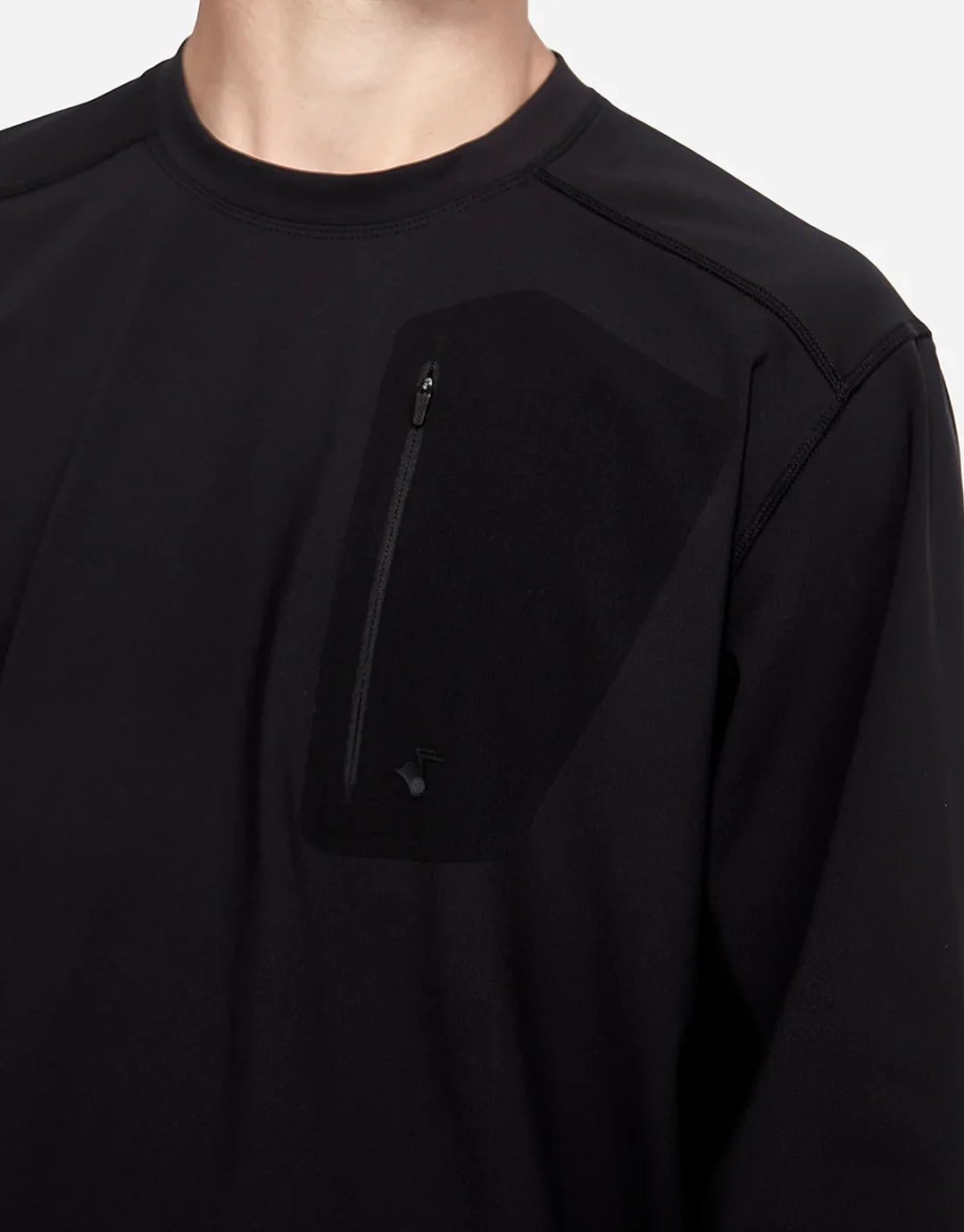 Windblocker Long Sleeve Crew - Black - Image 6