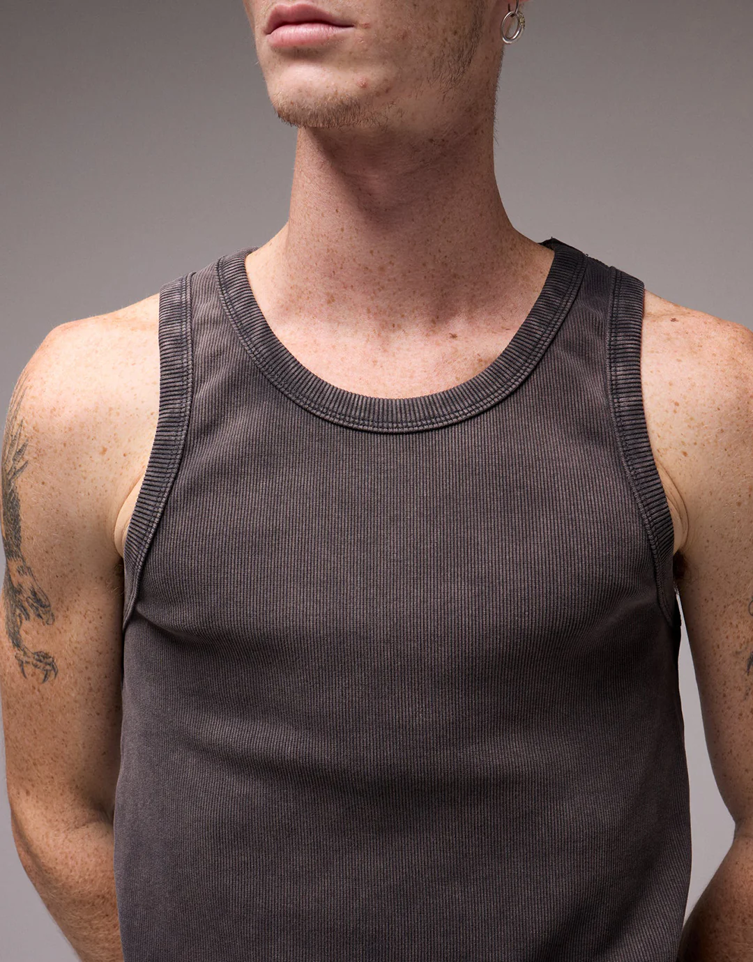 Acid Rib Singlet - Washed Black - Image 4