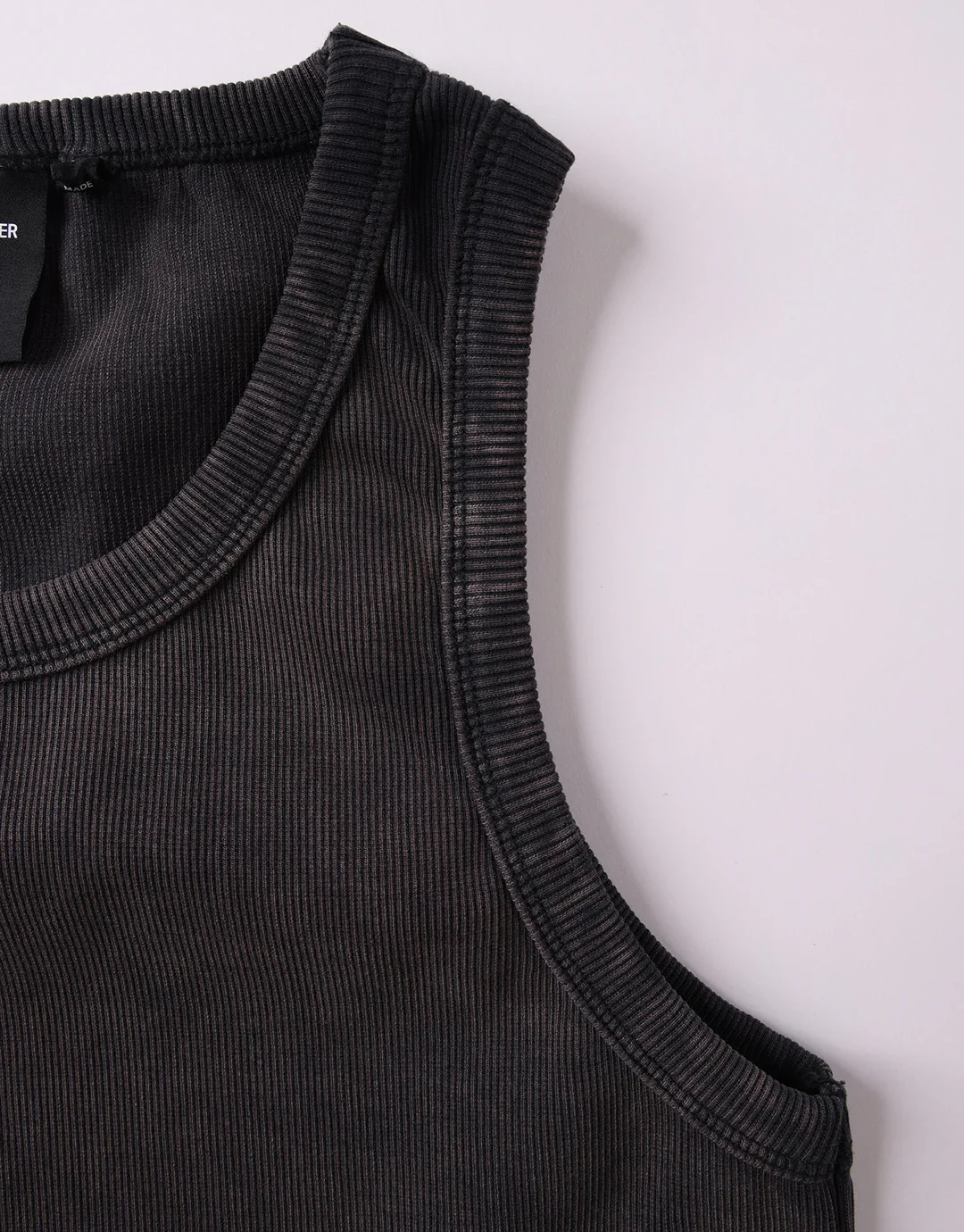 Acid Rib Singlet - Washed Black - Image 6