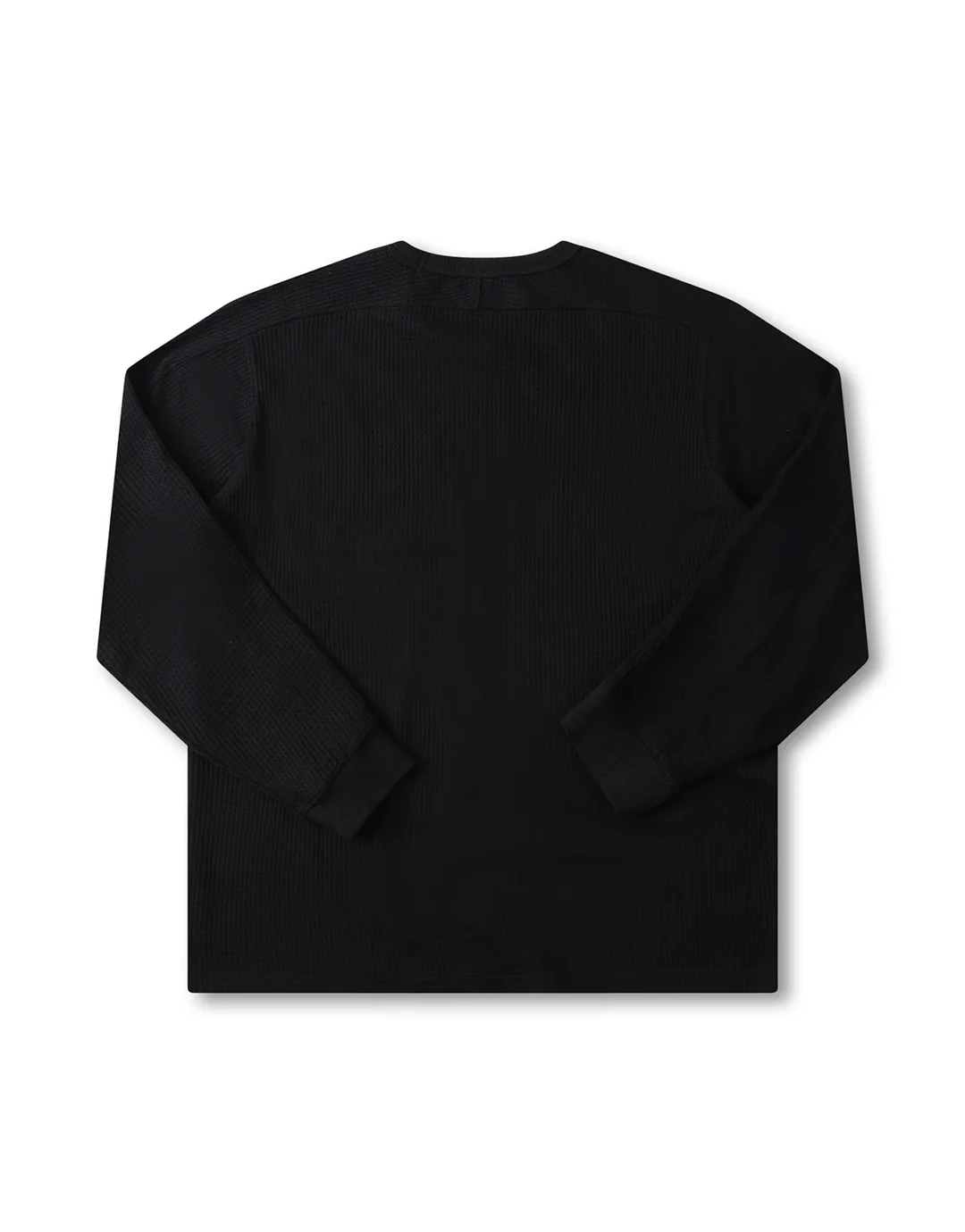 Franchise Waffle Long Sleeve T-Shirt - Black - Image 8