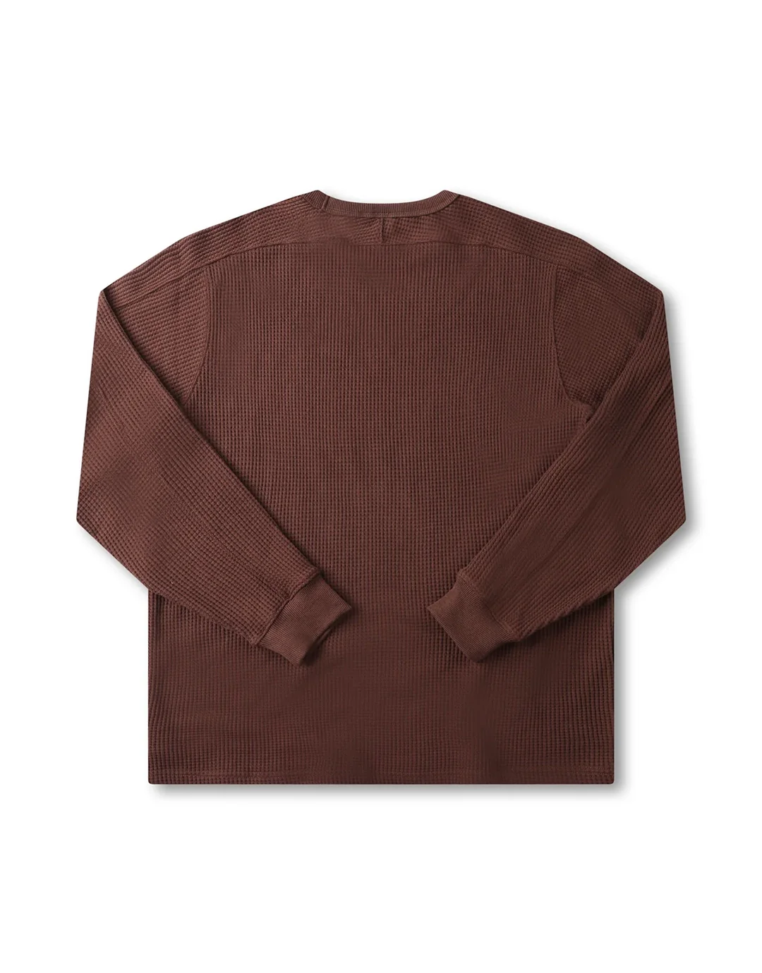Franchise Waffle Long Sleeve T-Shirt - Chocolate - Image 6