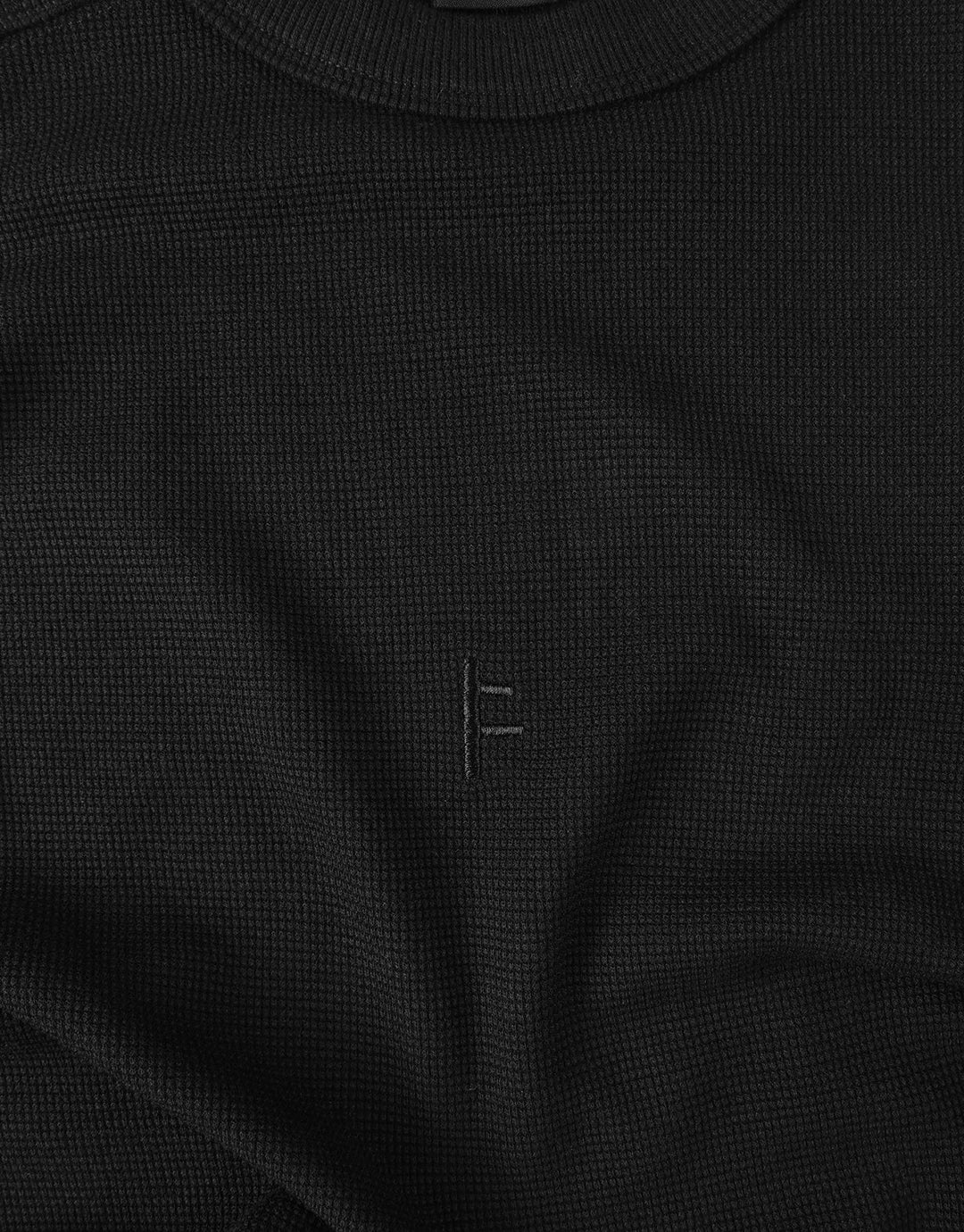Franchise Waffle Short Sleeve T-Shirt - Black - Image 4