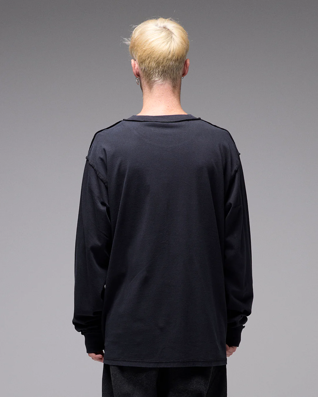 Praise Long Sleeve T-Shirt - Washed Black - Image 2