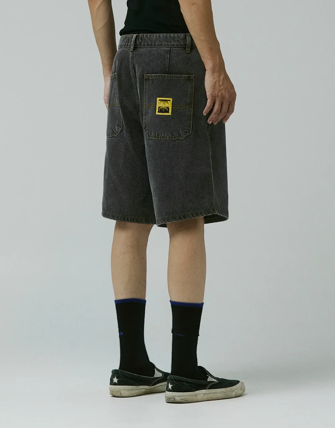 Reynolds 21" Denim Shorts - Washed Black - Image 3