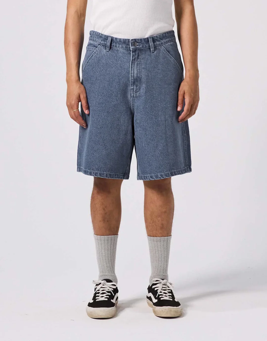 Reynolds 21" Denim Shorts - Worn Blue - Image 3