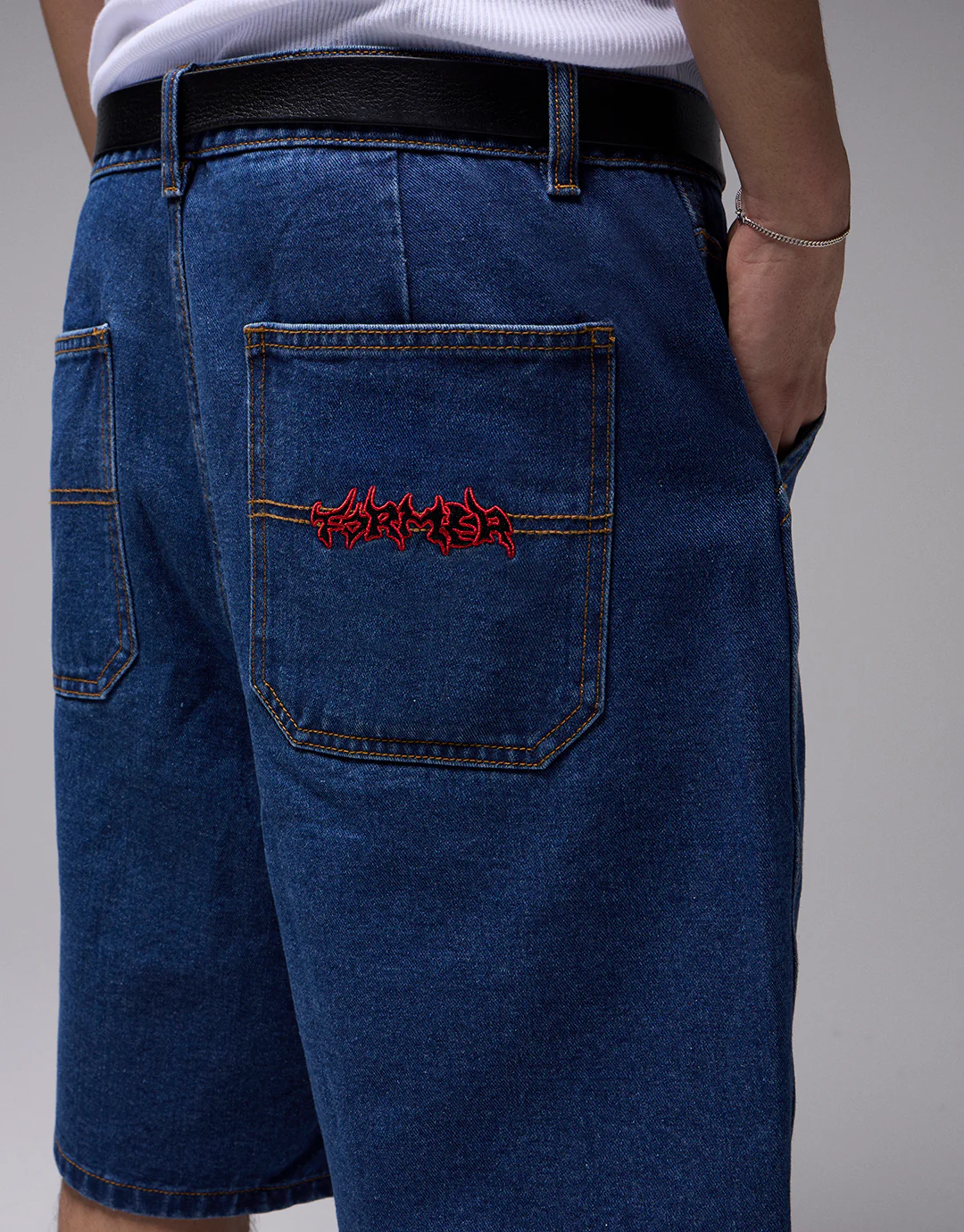 Reynolds Proscription Denim 21" Shorts - Dark Blue - Image 5